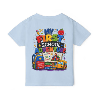 Toddler T‑Shirt — "My First School Adventure" Back‑to‑School Kids Tee