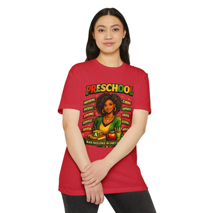 Preschool Teacher T-Shirt – "Black Excellence in Early Learning" Graphic Tee