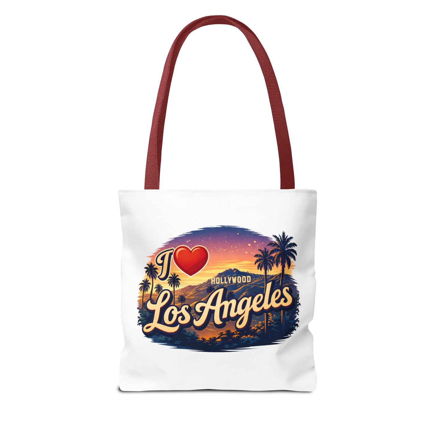 I  Los Angeles Tote Bag – Retro Sunset Hollywood Palm Tree Beach Souvenir