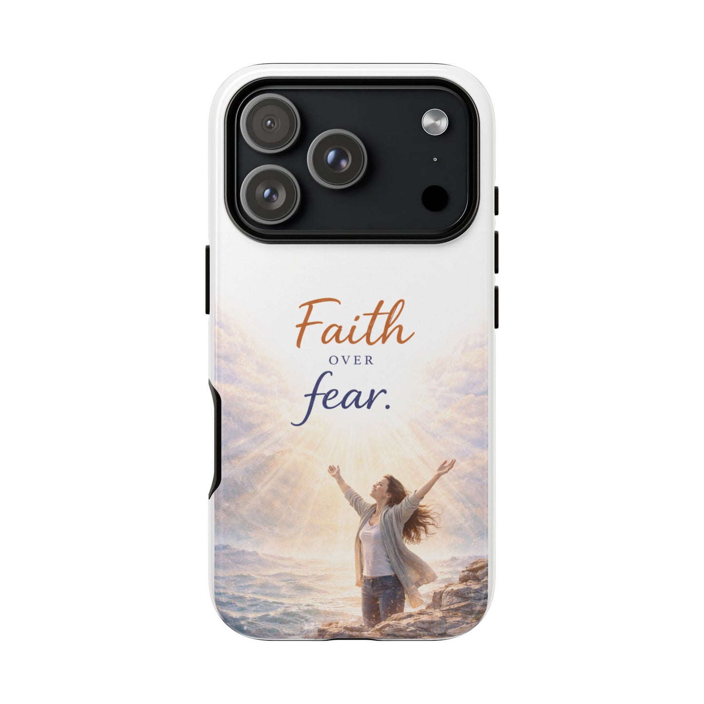 Faith Over Fear Phone Case — Inspirational Christian iPhone Cover