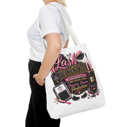 Lash Technician Tote Bag — Glam Beauty Artist Gift, ‘Lash Technician: Enhancing Beauty’ Design