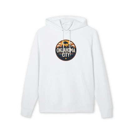Oklahoma City Skyline Hoodie — Retro Sunset City Crewneck
