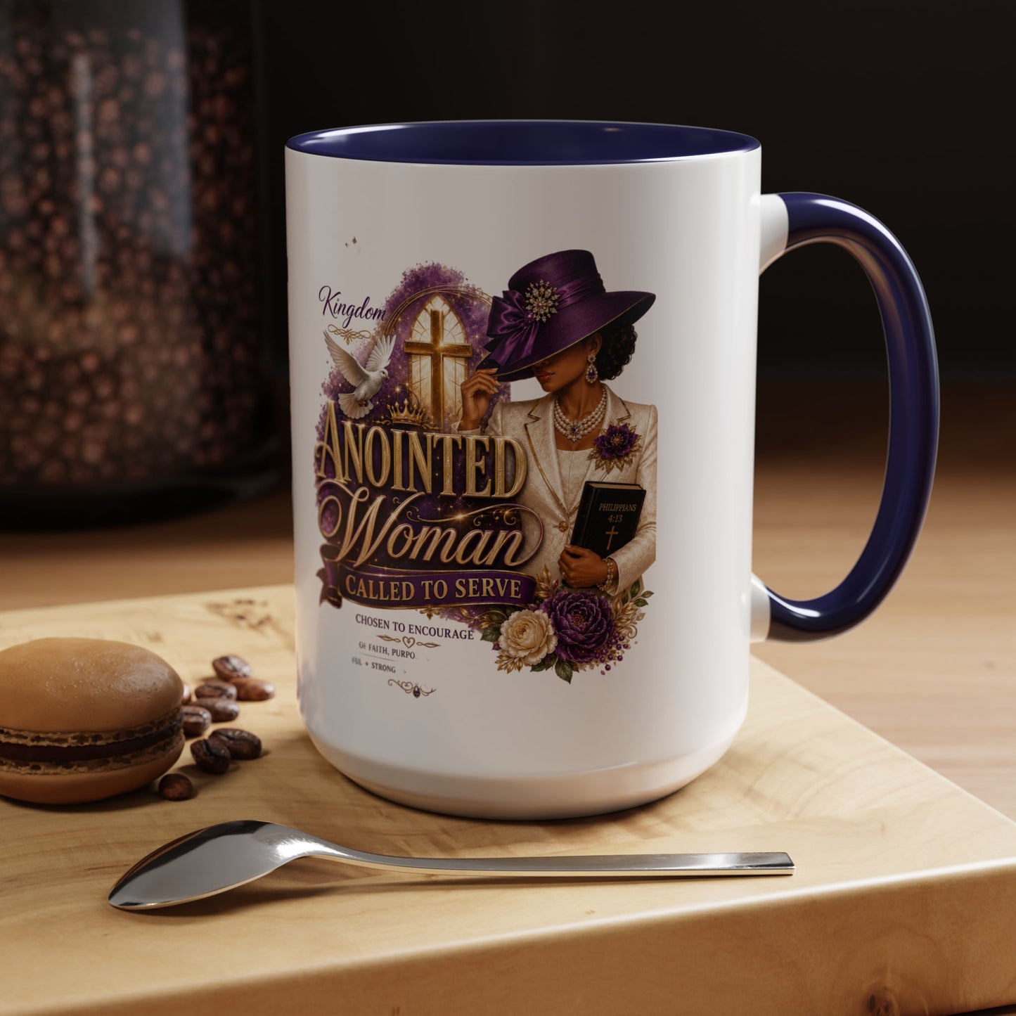 Anointed Woman Coffee Mug — Faithful, Called to Serve Accent Mug (11/15oz)