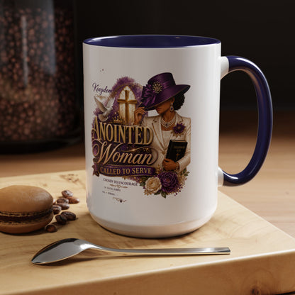 Anointed Woman Coffee Mug — Faithful, Called to Serve Accent Mug (11/15oz)