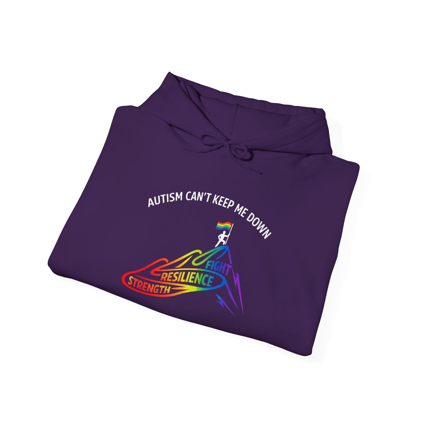 Autism Can't Keep Me Down Fight Resilience Strength Hoodie