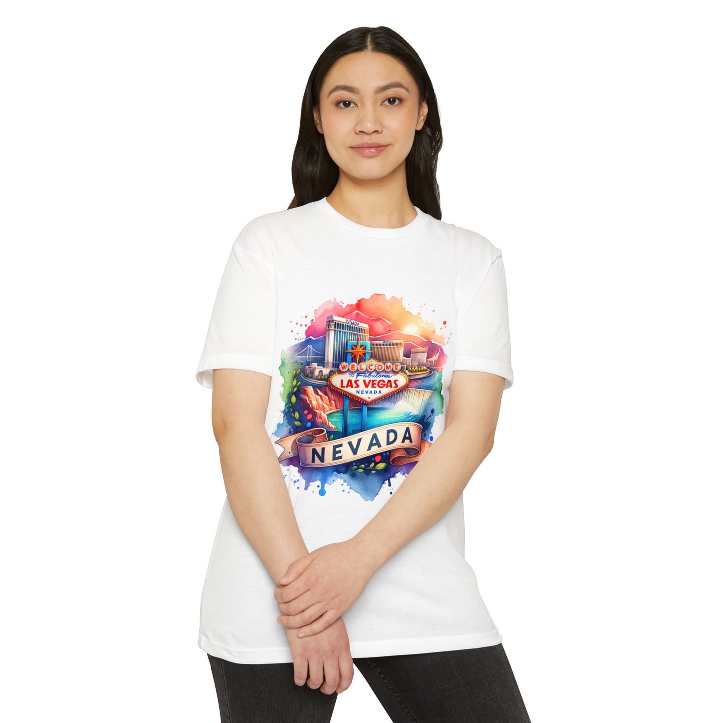 Las Vegas Nevada Watercolor T-Shirt