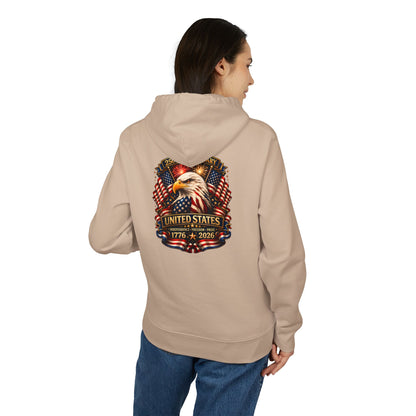 Patriotic Eagle Hoodie — United States 1776–2026 Flag Design