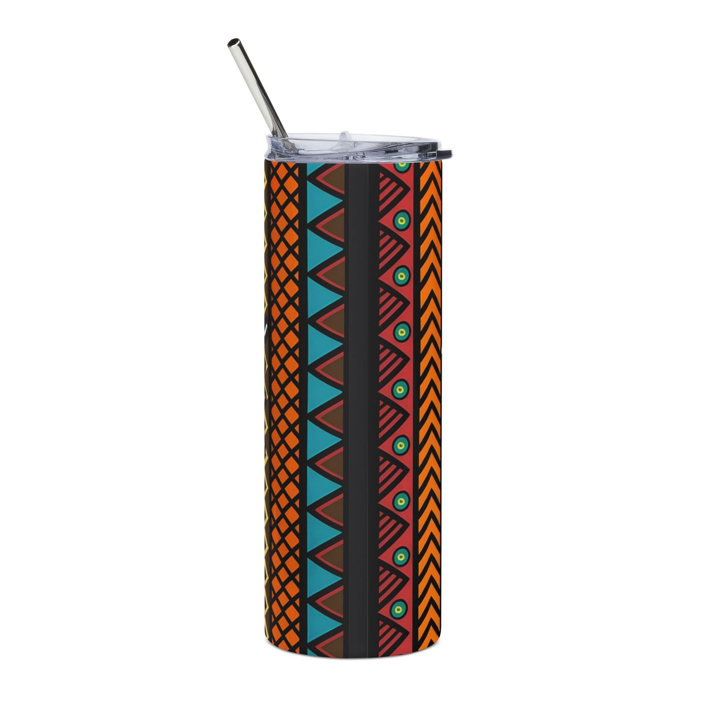 Juneteenth 1865 Freedom Stainless Steel Tumbler — 20oz Colorful African Pattern Travel Cup