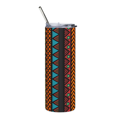 Juneteenth 1865 Freedom Stainless Steel Tumbler — 20oz Colorful African Pattern Travel Cup