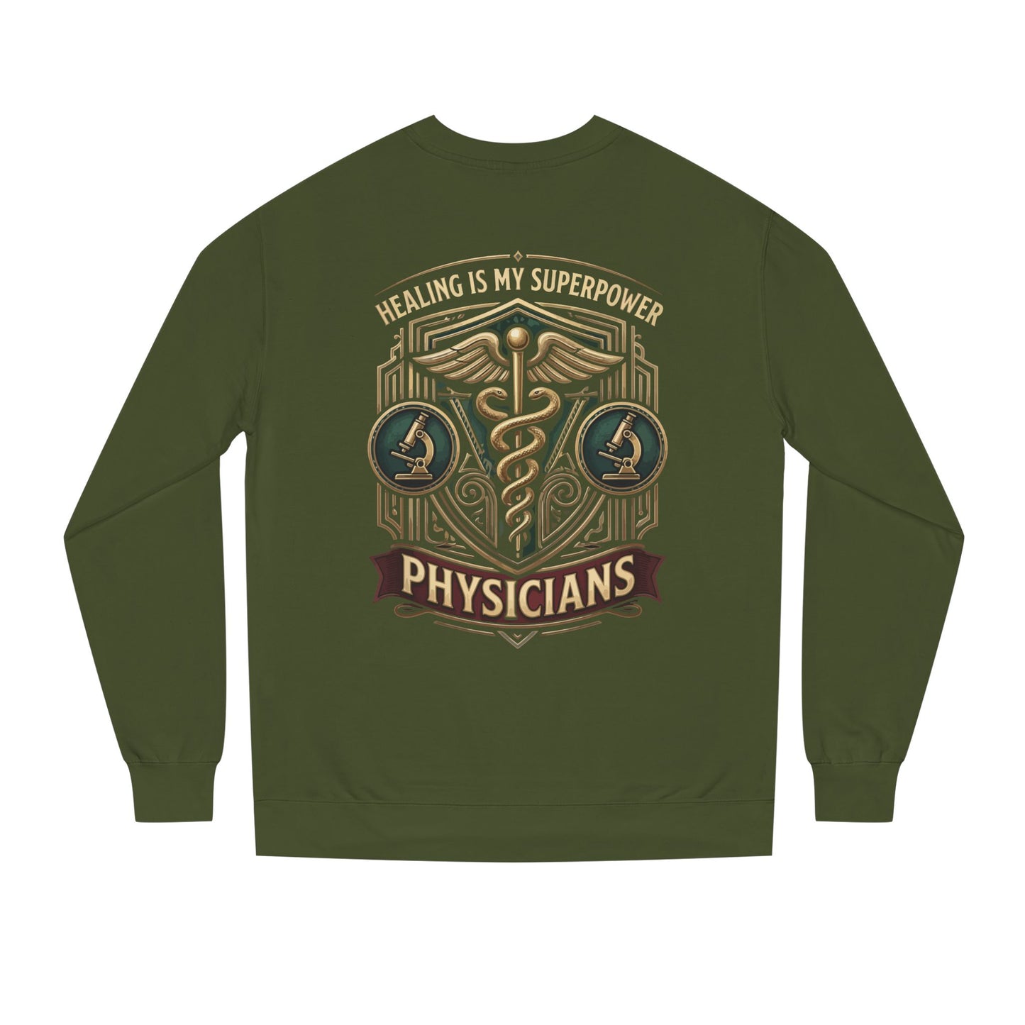 Physicians Caduceus Sweatshirt — "Healing Is My Superpower" Medical Crewneck