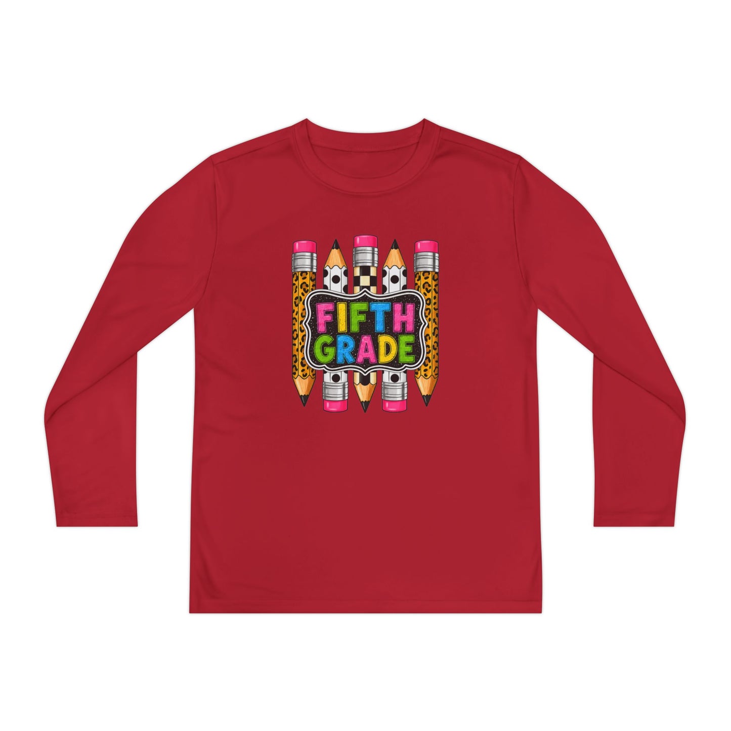 Fifth Grade Pencil Graphic Youth Long Sleeve Tee