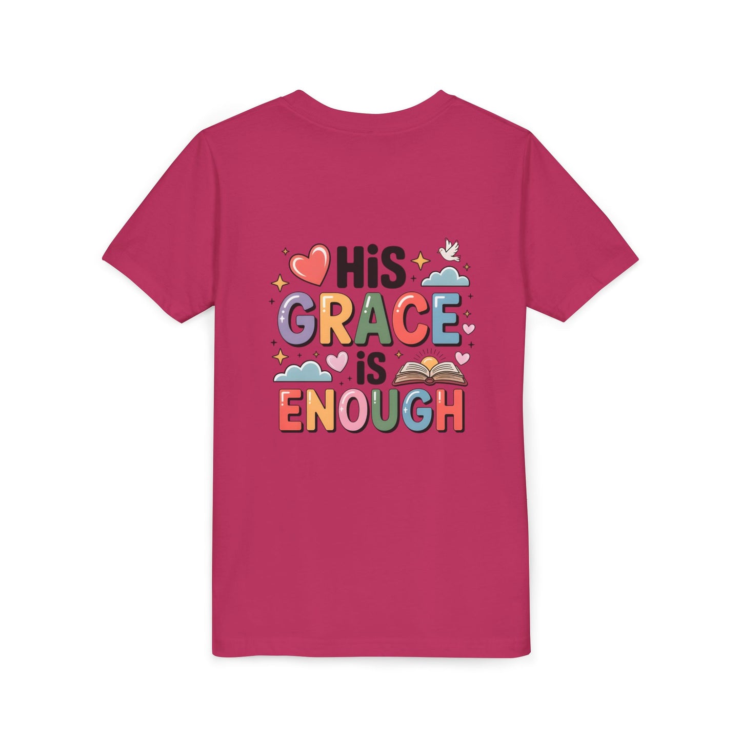 His Grace Is Enough Youth Tee — Christian Kids Inspirational Shirt