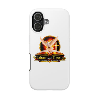Wisdom and Theology Tough Phone Case — Christian Dove & Cross Design
