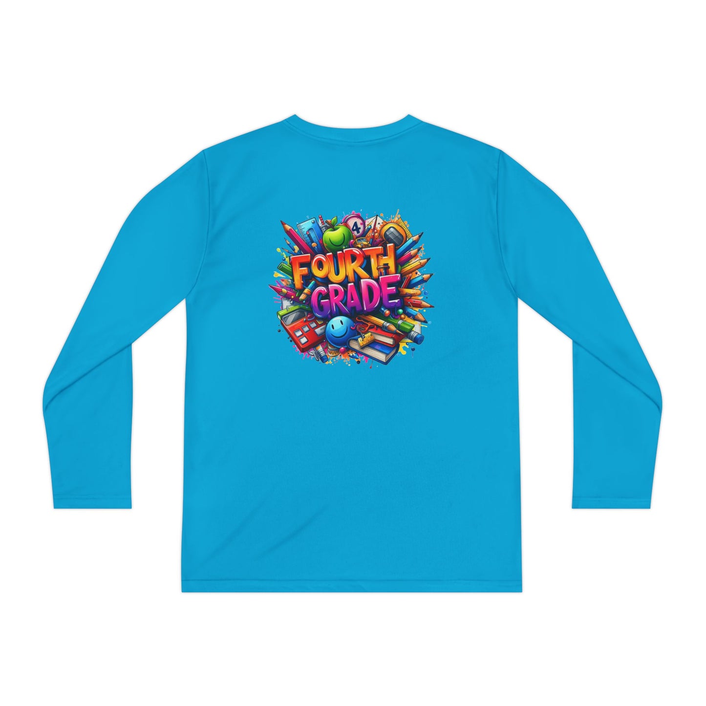 Fourth Grade Long Sleeve Tee — Colorful School Kids Shirt