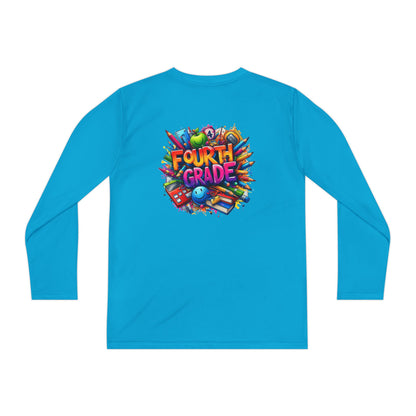 Fourth Grade Long Sleeve Tee — Colorful School Kids Shirt