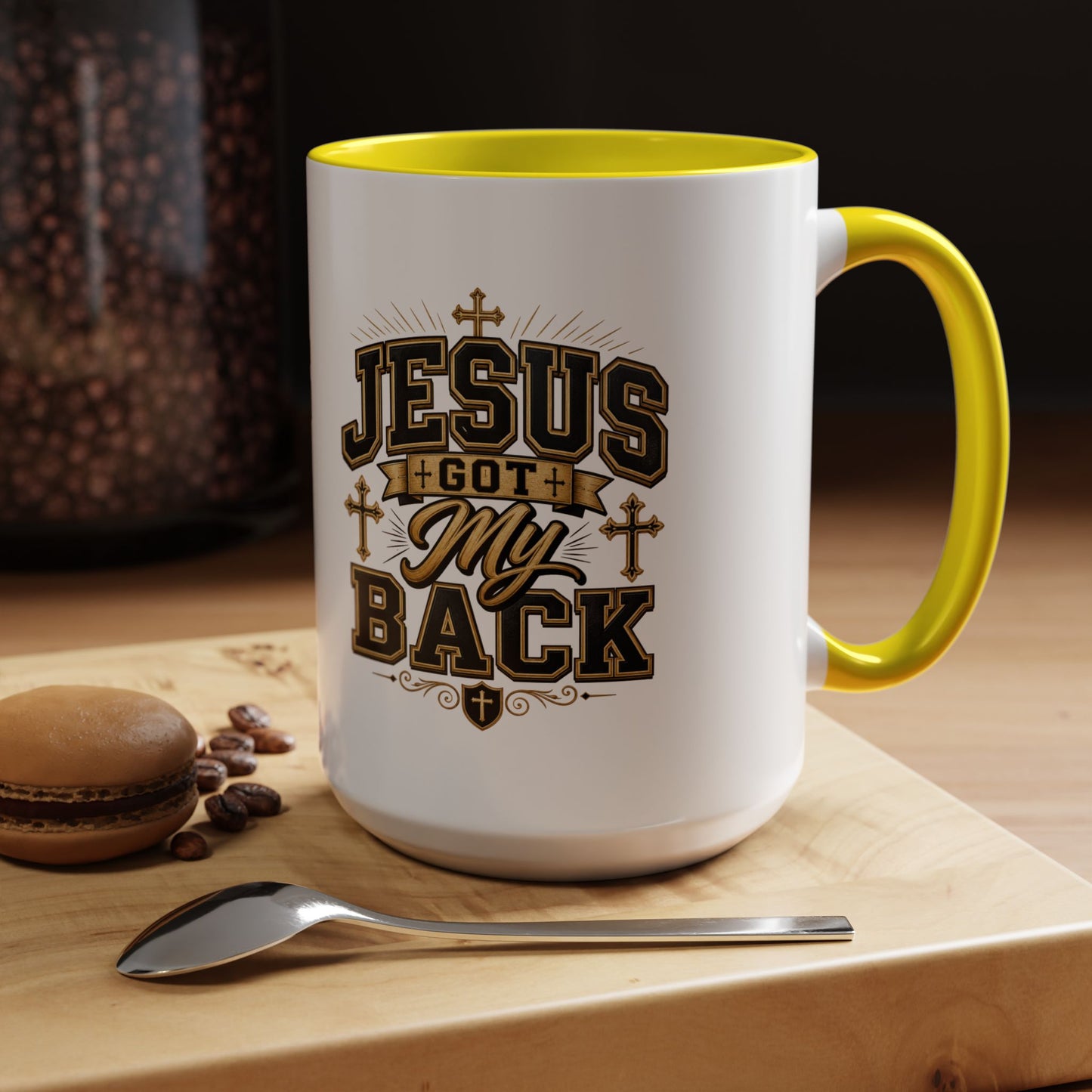 Jesus Got My Back Accent Coffee Mug – Faith Prayer Christian Gift (11/15oz)