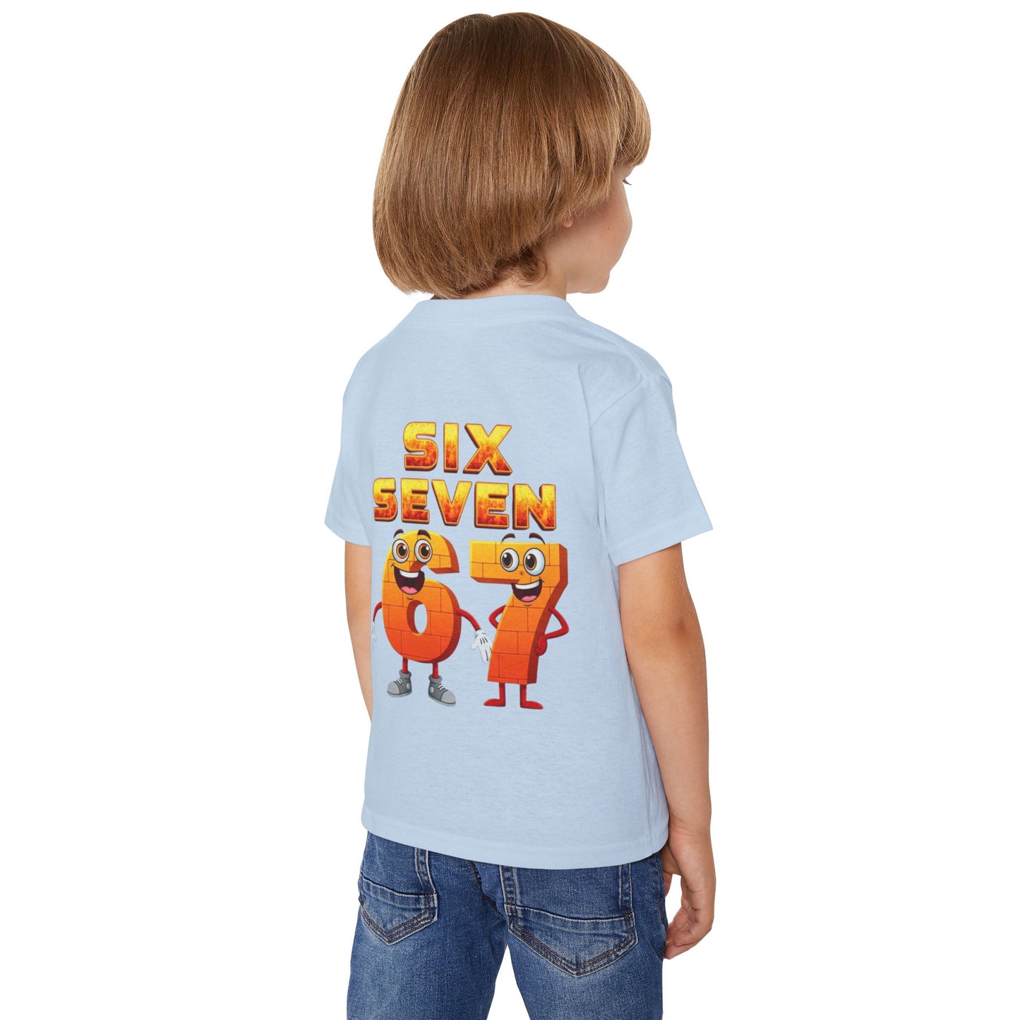 Six Seven 67 Toddler T-Shirt — Cute Number Cartoon Tee for Kids