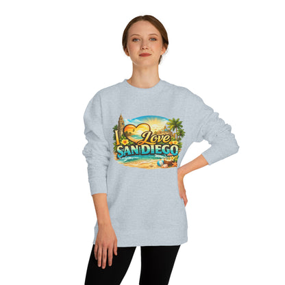 San Diego Sweatshirt — "I Love San Diego" Beach Graphic Crewneck
