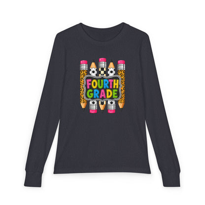 Fourth Grade Pencils Youth Long Sleeve Tee
