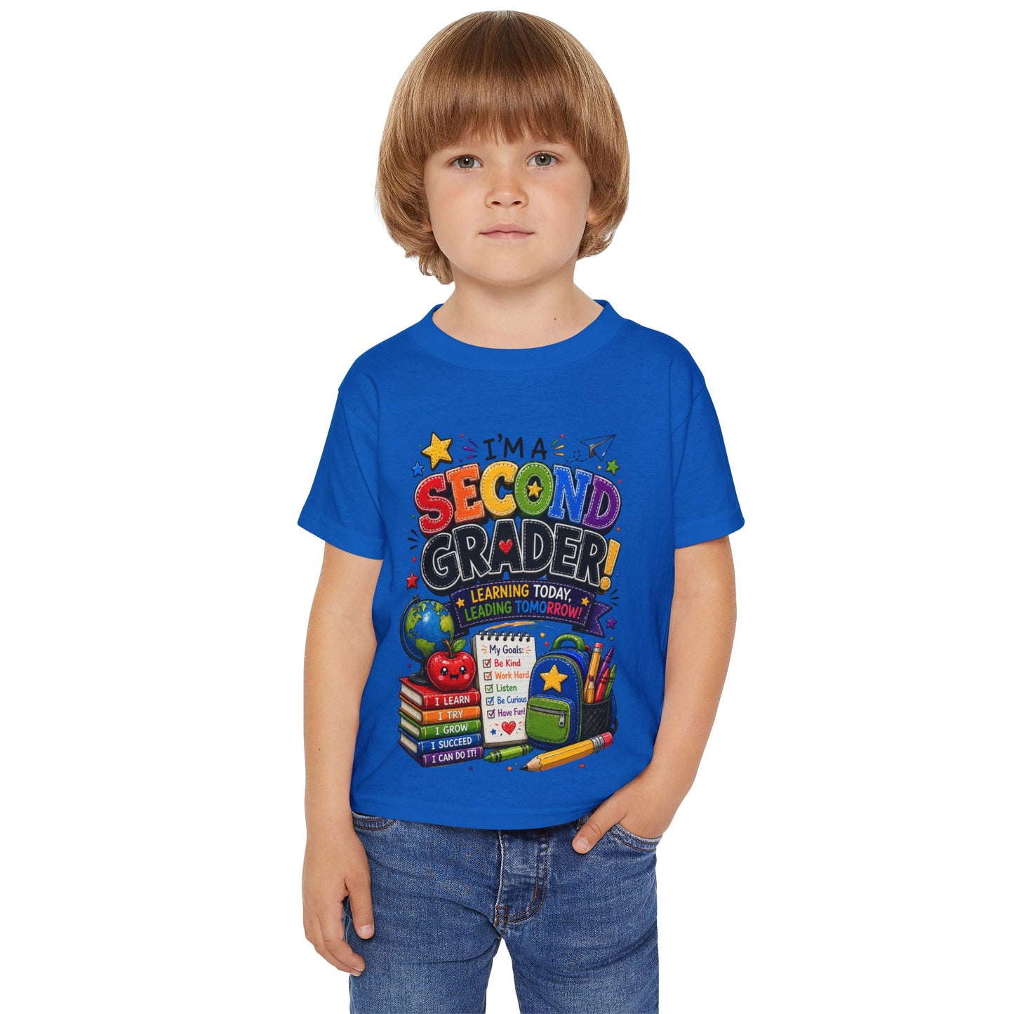 Second Grader Toddler T‑Shirt - "I'm a Second Grader" Back-to-School Cute Kids Tee