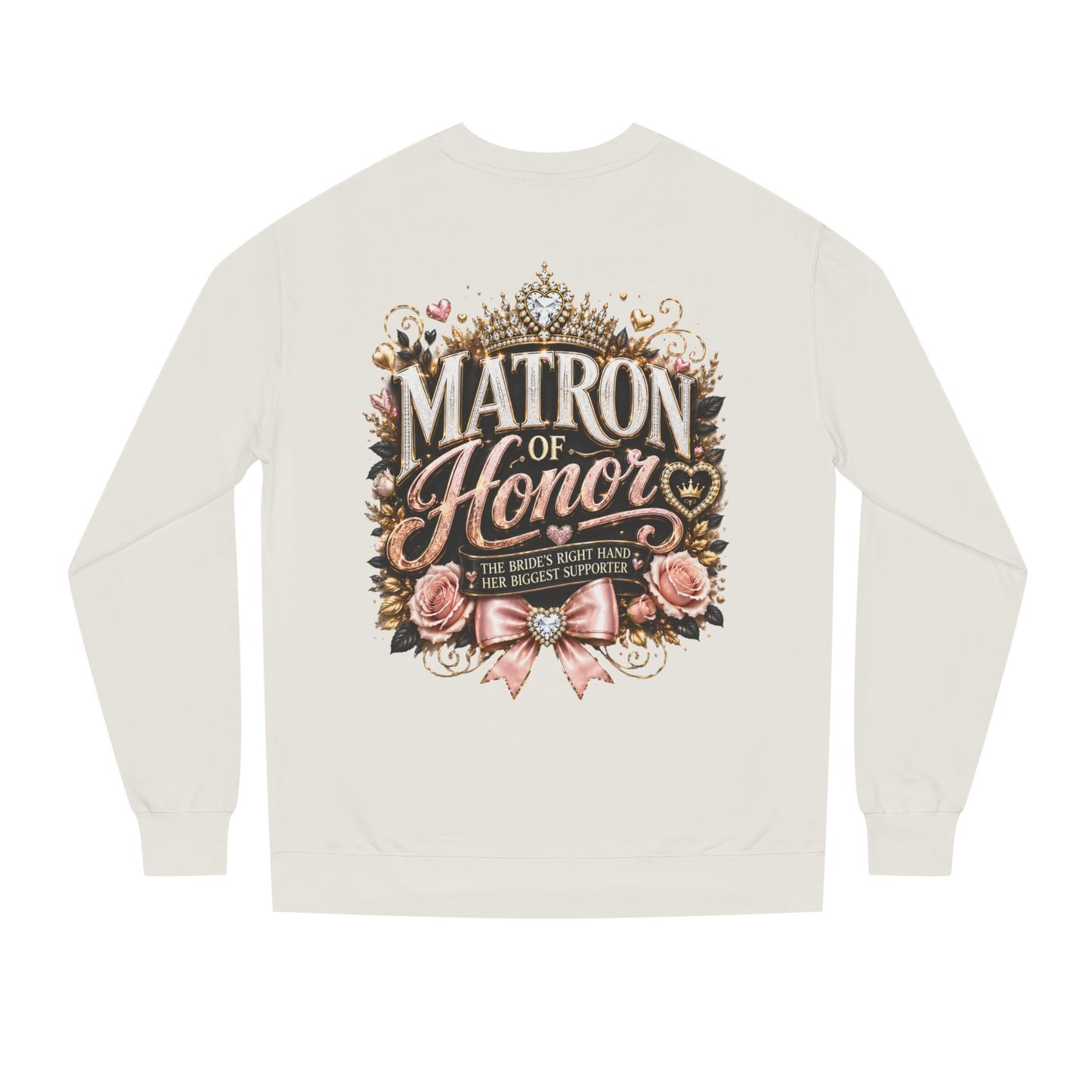 Matron of Honor Sweatshirt — Elegant Bridal Party Crewneck