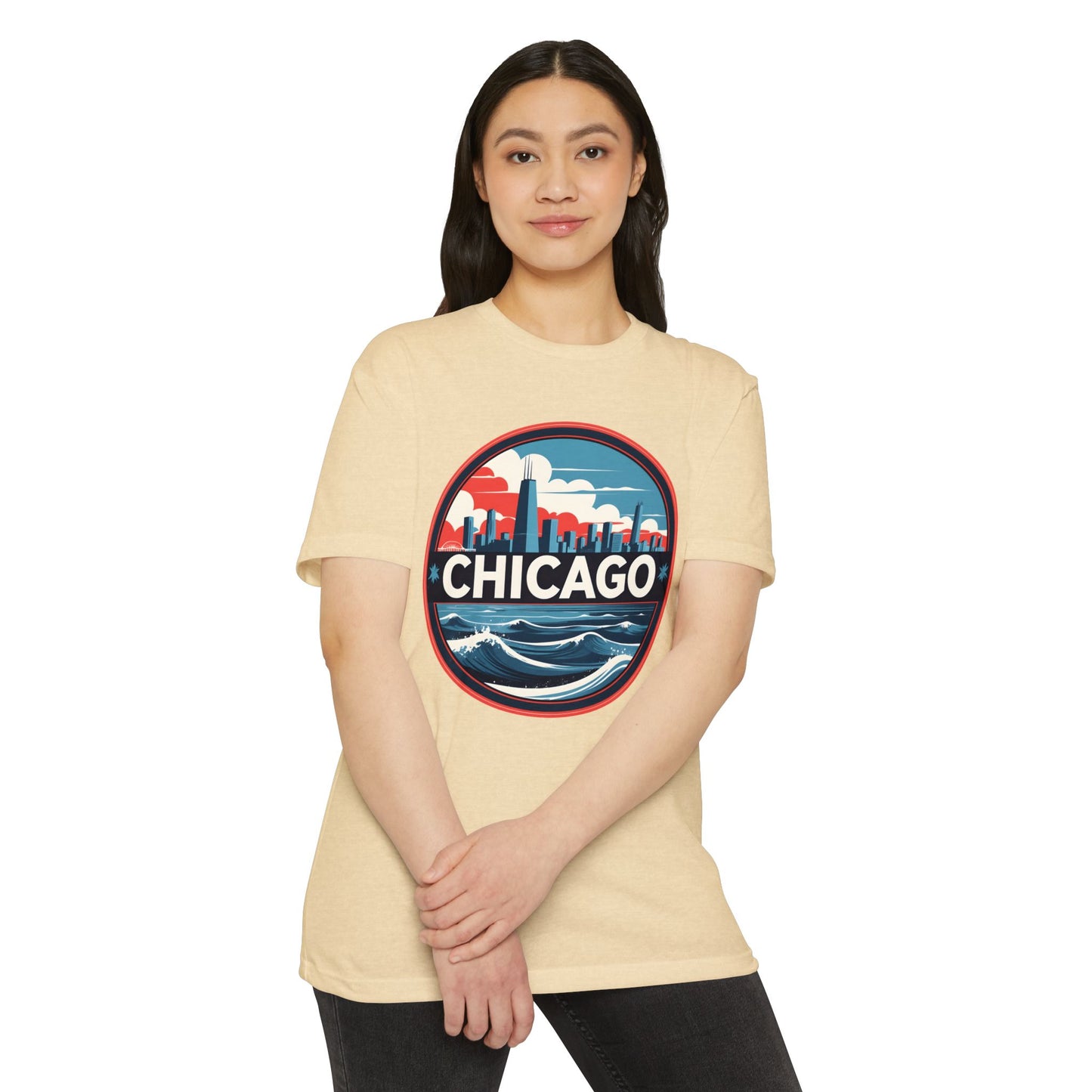 Chicago Skyline Wave T-Shirt — Retro Cityscape Tee
