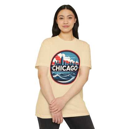 Chicago Skyline Wave T-Shirt — Retro Cityscape Tee