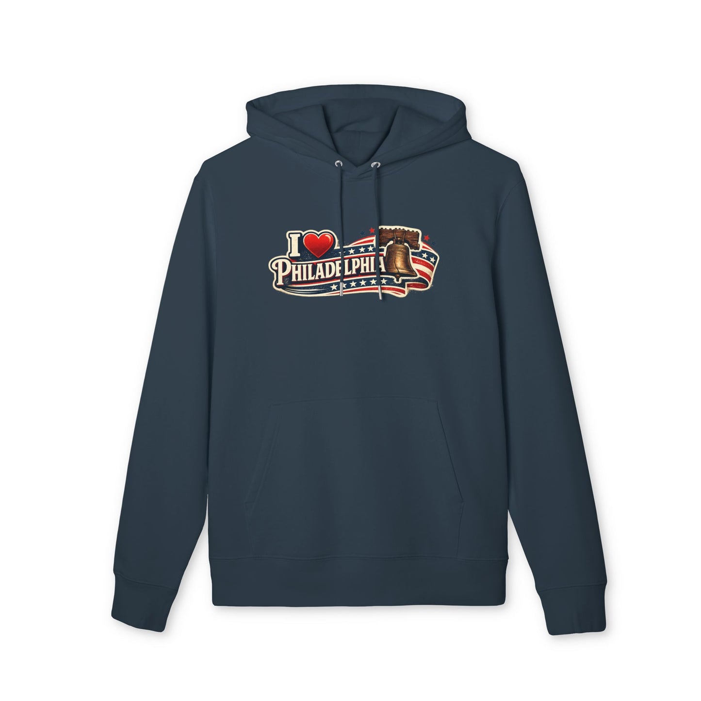 I  Philadelphia Hoodie — Vintage Liberty Bell & American Flag Sweatshirt