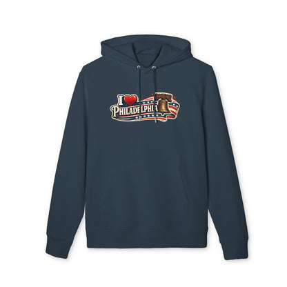 I  Philadelphia Hoodie — Vintage Liberty Bell & American Flag Sweatshirt
