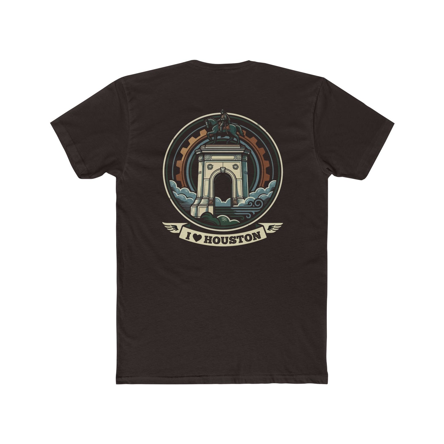 I  Houston T-Shirt — Vintage Monument Cityscape Tee for Locals & Tourists