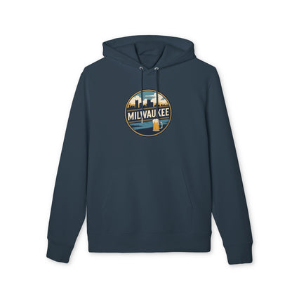 Milwaukee Skyline Hoodie — Retro City Beer Badge Pullover