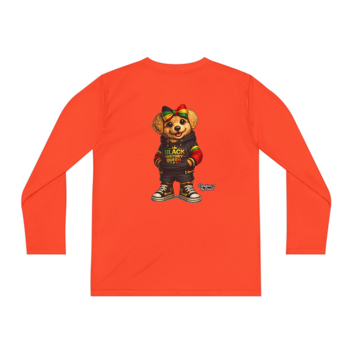 Youth Long Sleeve Tee — Rasta Bear 'Black History' Graphic