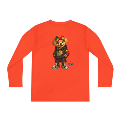 Youth Long Sleeve Tee — Rasta Bear 'Black History' Graphic