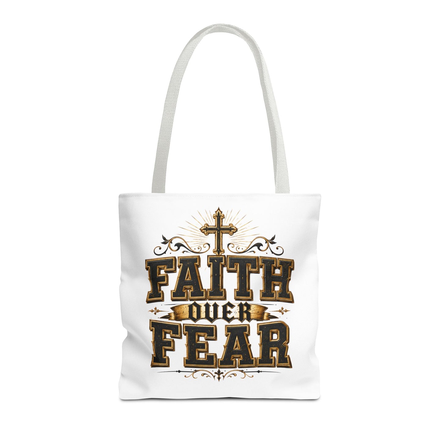 Faith Over Fear Tote Bag — Inspirational Christian Canvas Tote