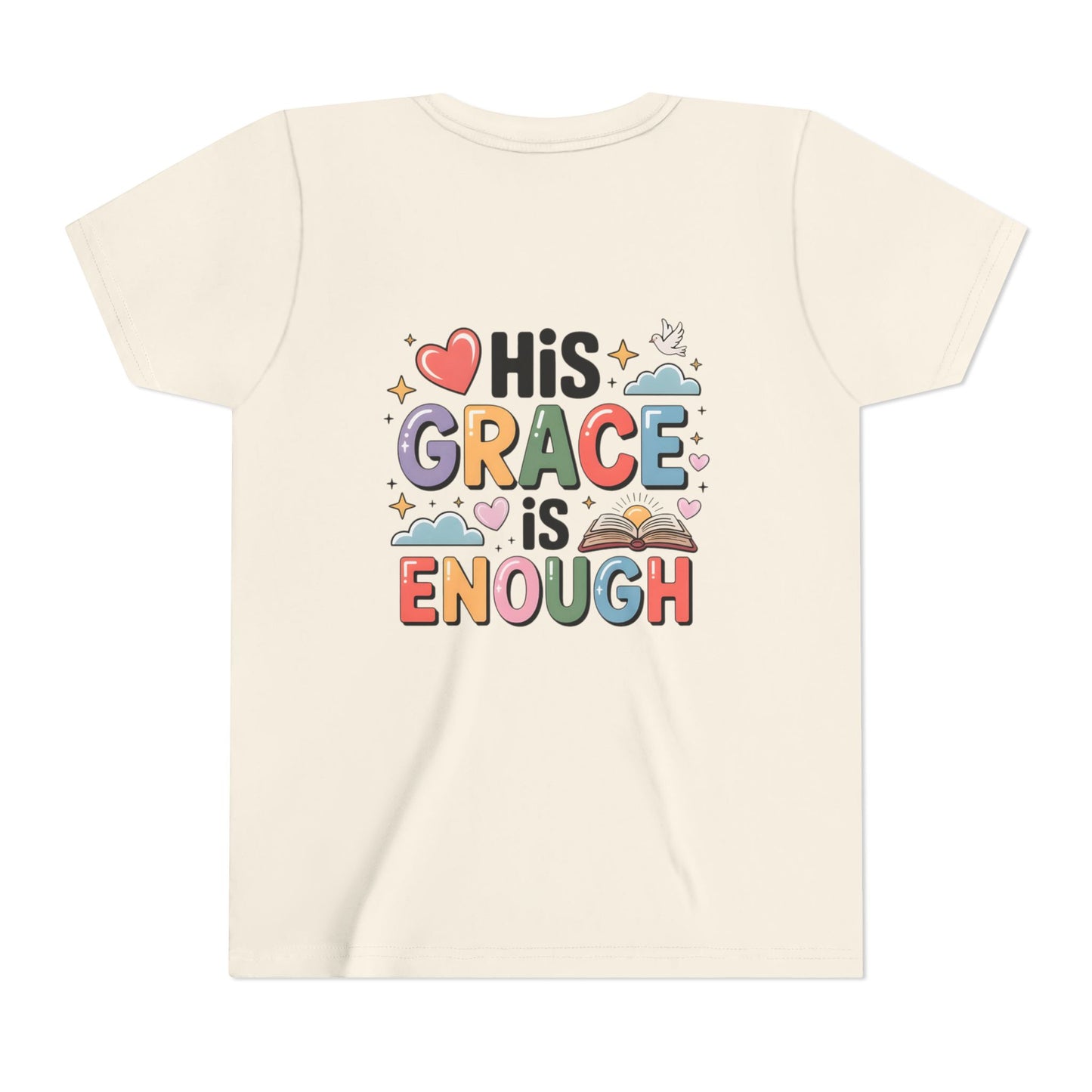 His Grace Is Enough Youth Tee — Christian Kids Inspirational Shirt