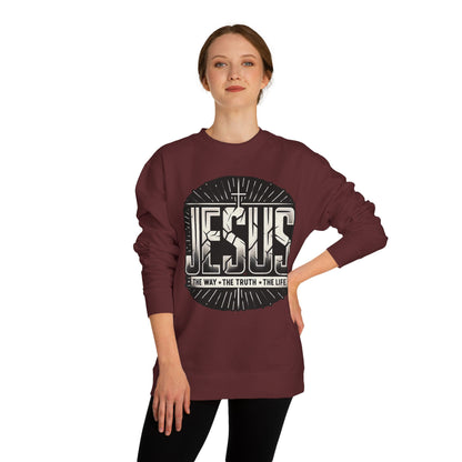 Jesus Faith Crewneck Sweatshirt – "Jesus: The Way • The Truth • The Life" Christian Pullover
