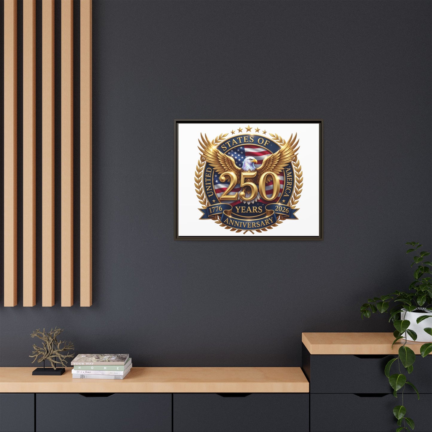 250th United States Anniversary Framed Canvas Print
