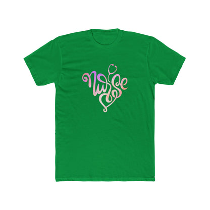 Nurse Heart Stethoscope T-Shirt — Gradient Script Nursing Tee