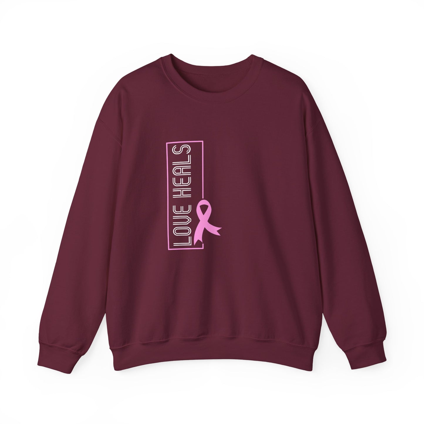 Love Heals Pink Ribbon Sweatshirt