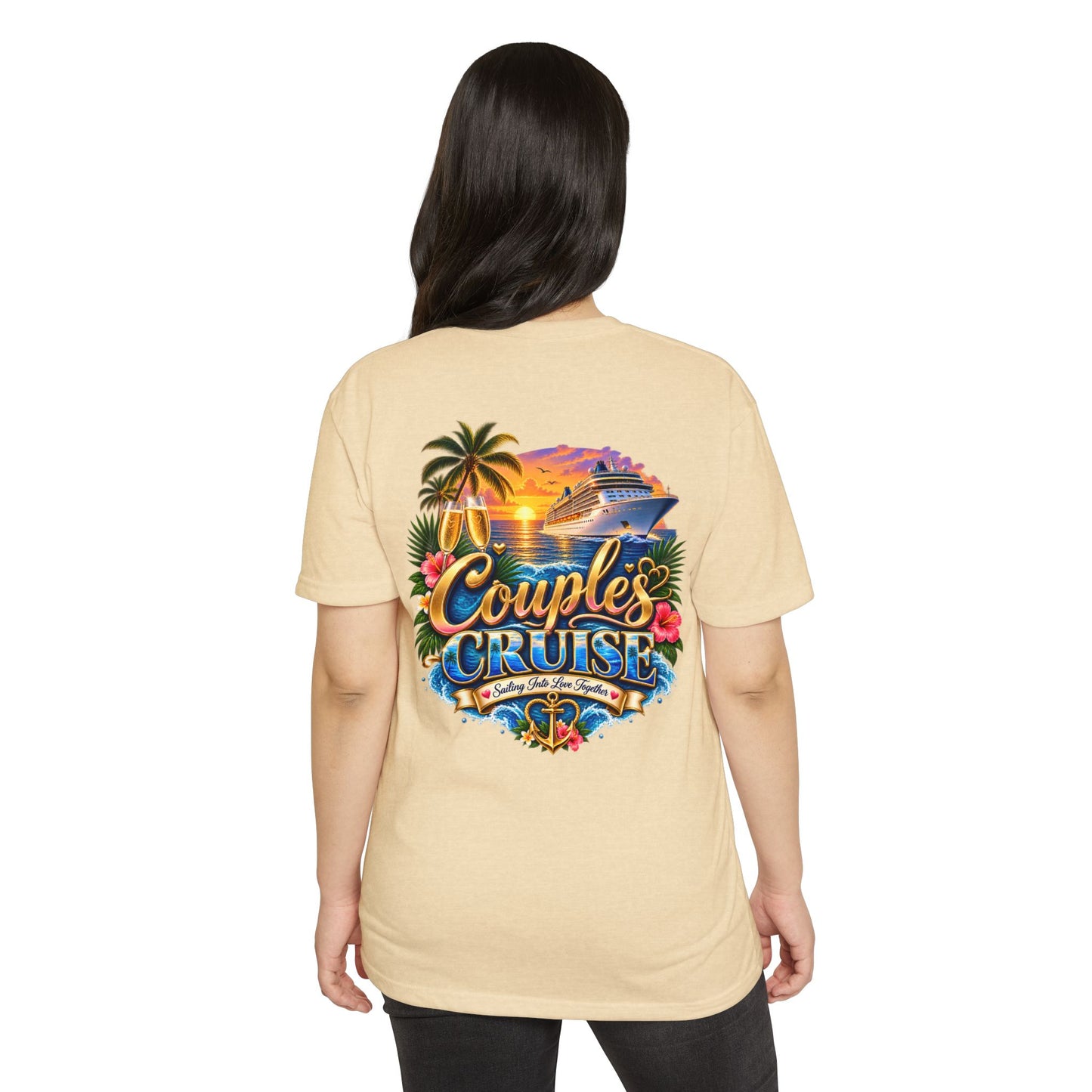 Couples Cruise T-Shirt — Tropical Cruise Vacation Graphic Tee