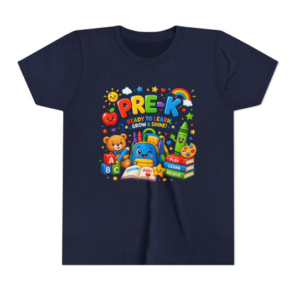 Pre-K Ready To Learn Kids T-Shirt — Colorful Preschool Back-to-School Tee