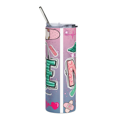 Nurse Life 20oz Stainless Steel Tumbler — Pink Medical Gifts for Nurses