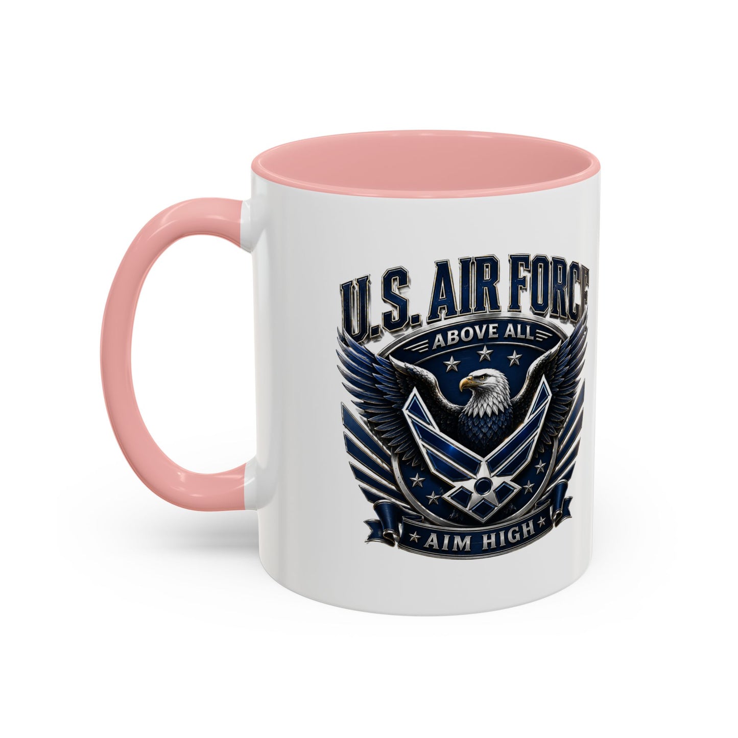 U.S. Air Force Eagle Coffee Mug – "Aim High" Accent Ceramic Mug (11/15oz)