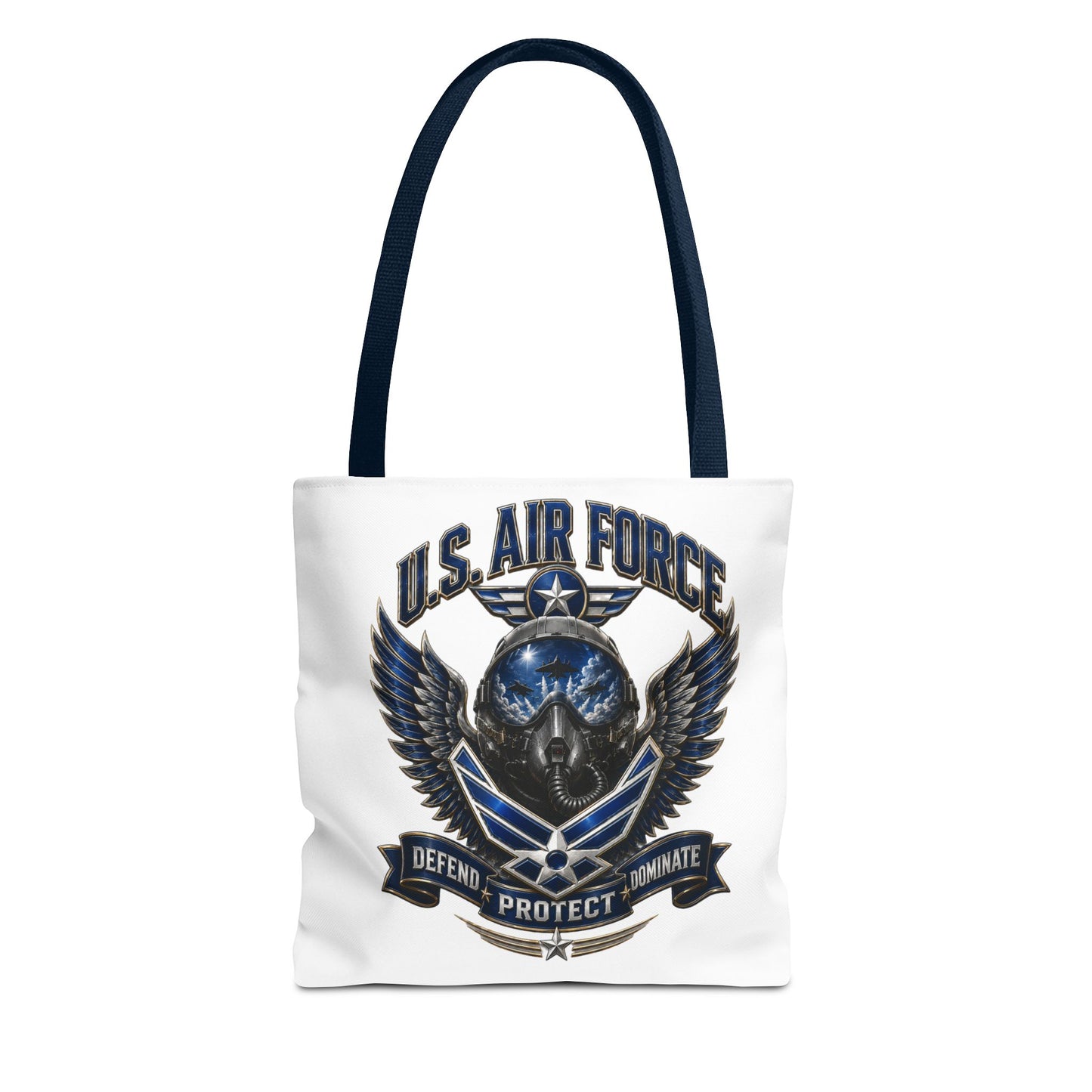 U.S. Air Force Emblem Tote Bag — Military Wings & Skull Design