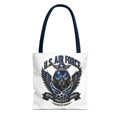 U.S. Air Force Emblem Tote Bag — Military Wings & Skull Design