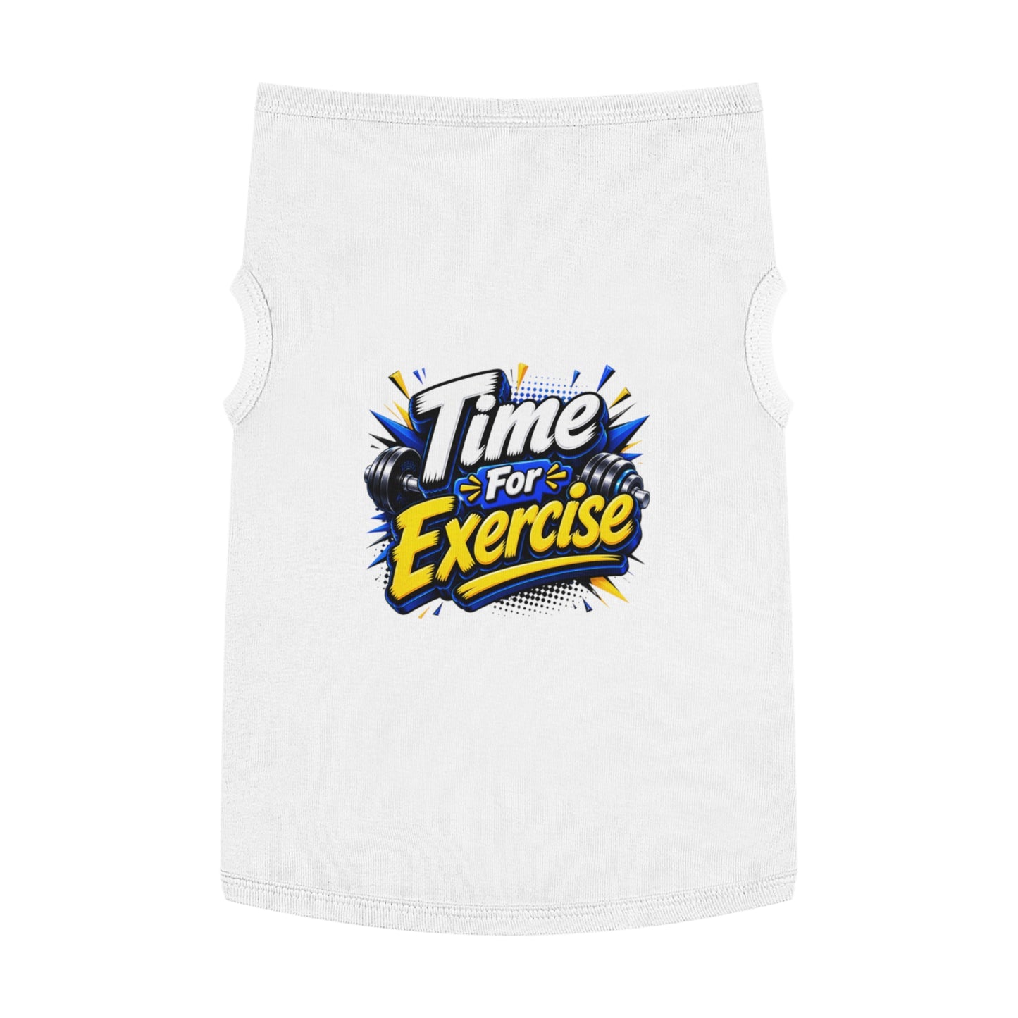 Pet Tank Top — "Time For Exercise" Dog Workout Tee
