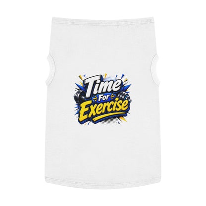 Pet Tank Top — "Time For Exercise" Dog Workout Tee