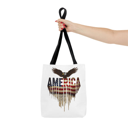 America Eagle Flag Tote Bag – Patriotic USA Canvas Tote