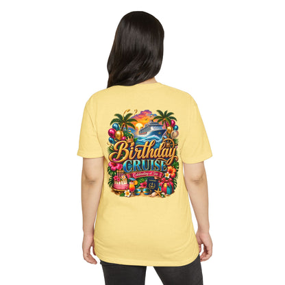 Birthday Cruise T-Shirt — Tropical Celebration Tee with Cruise Ship Design