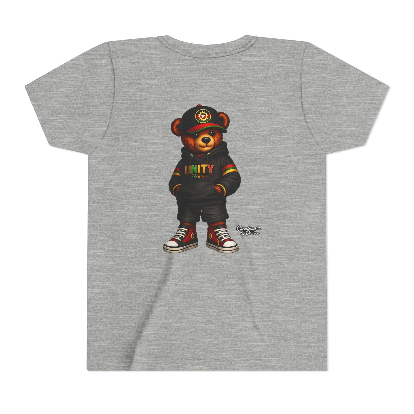 Youth T‑Shirt — Cool Bear Graphic Tee with 'UNITY' Hoodie Design